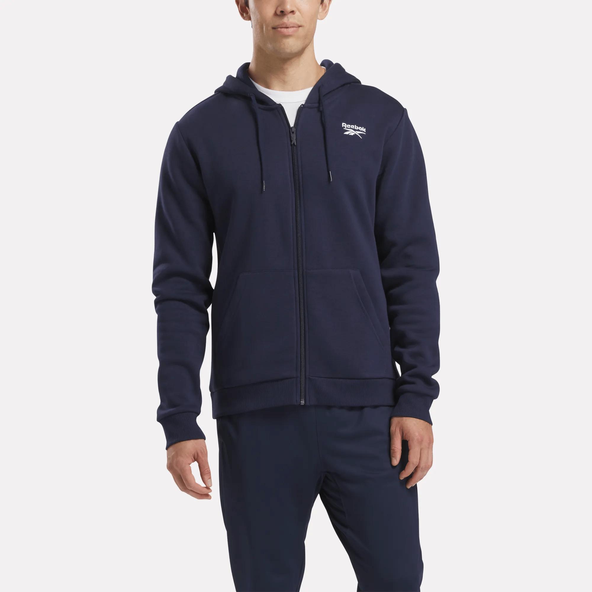 Men's Reebok Identity Small Logo Fleece Full-Zip Hoodie Male Product Image