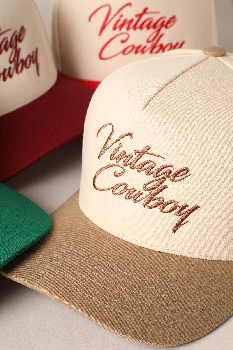 Vintage Cowboy Two Tone Cap Product Image