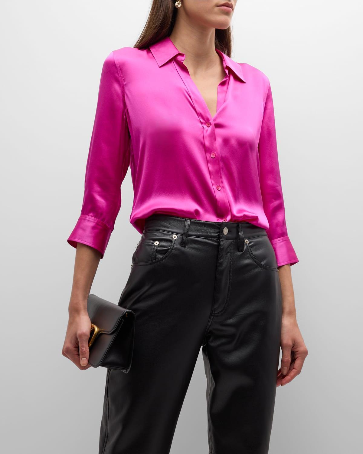LAgence Dani Silk Charmeuse Blouse Product Image