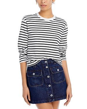 Womens Stripe Jersey Cotton T-Shirt Product Image