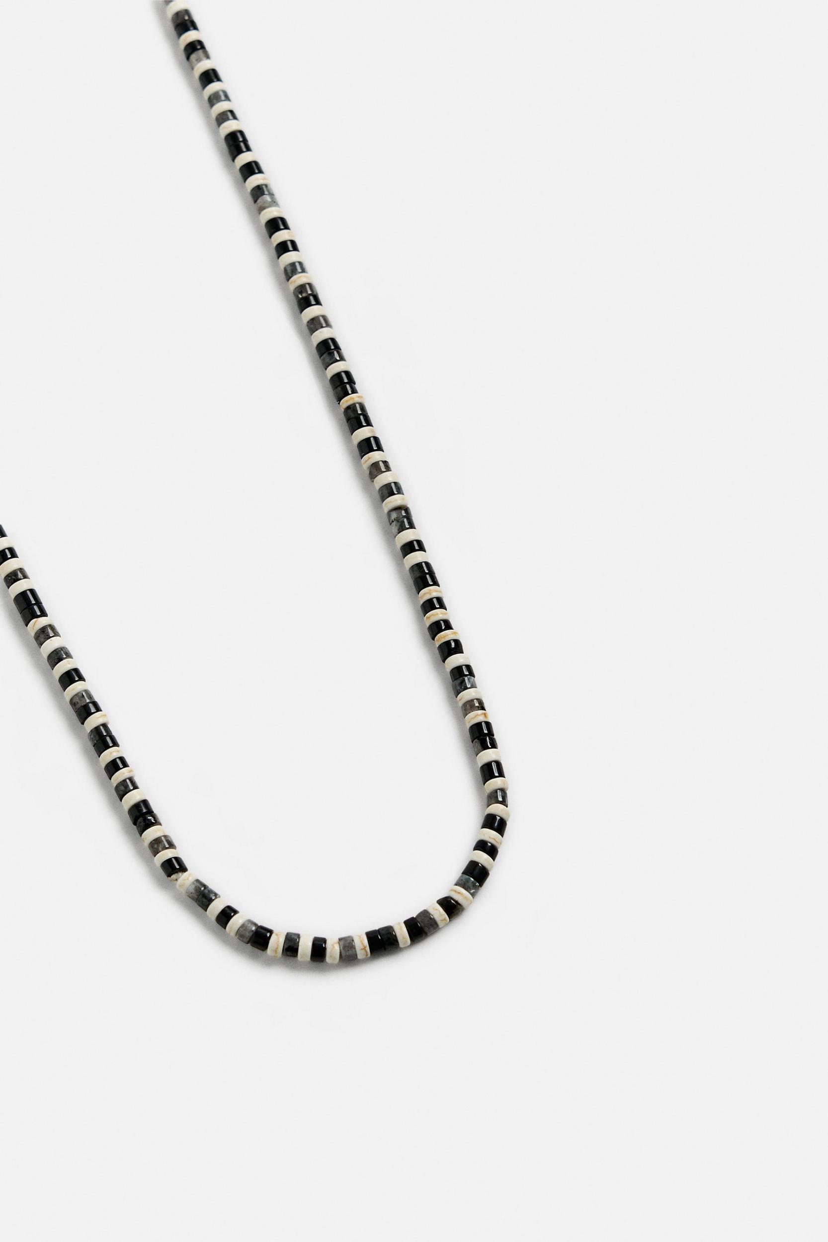 BEADED STONE NECKLACE Product Image