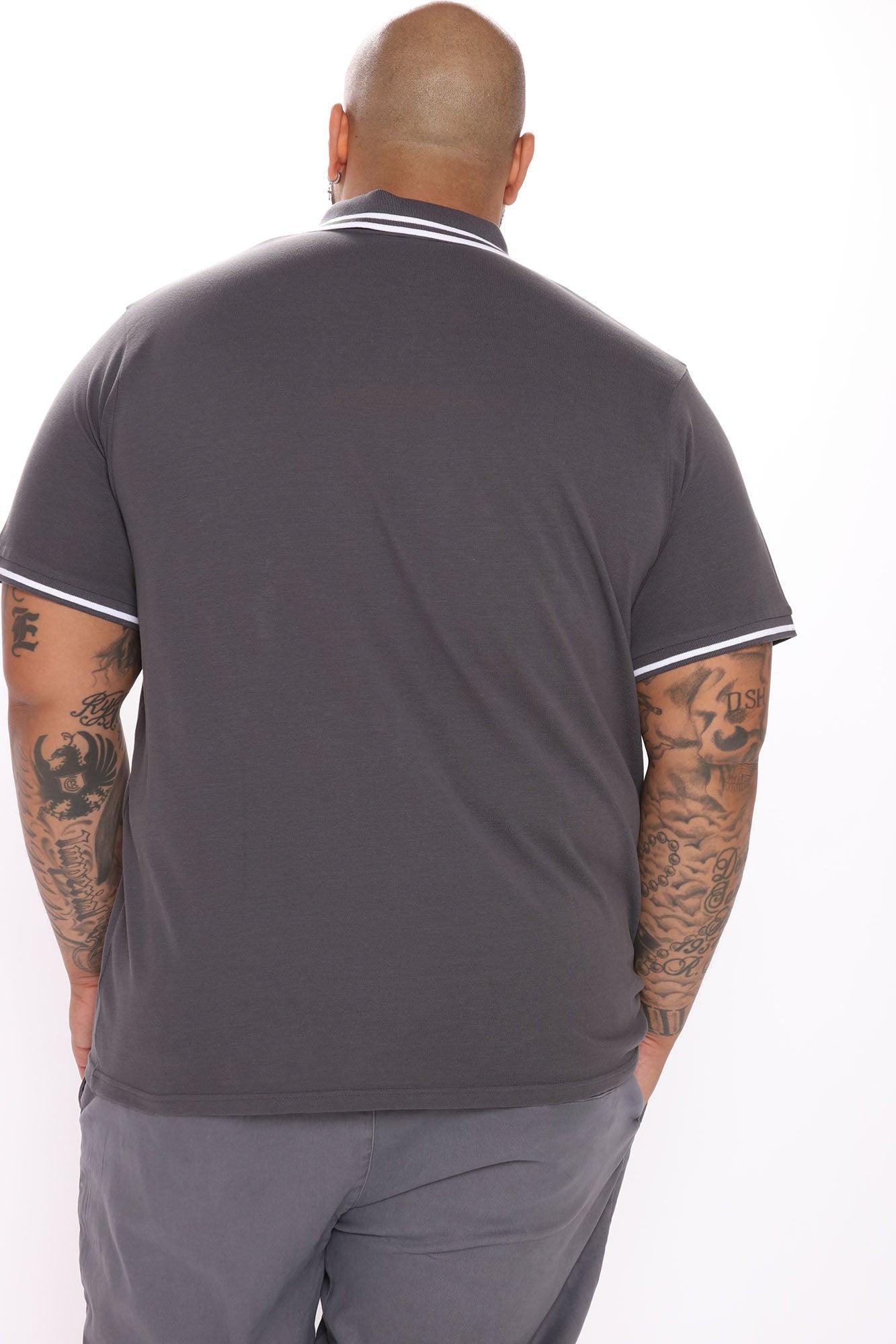 Wilson Short Sleeve Polo - Charcoal Product Image