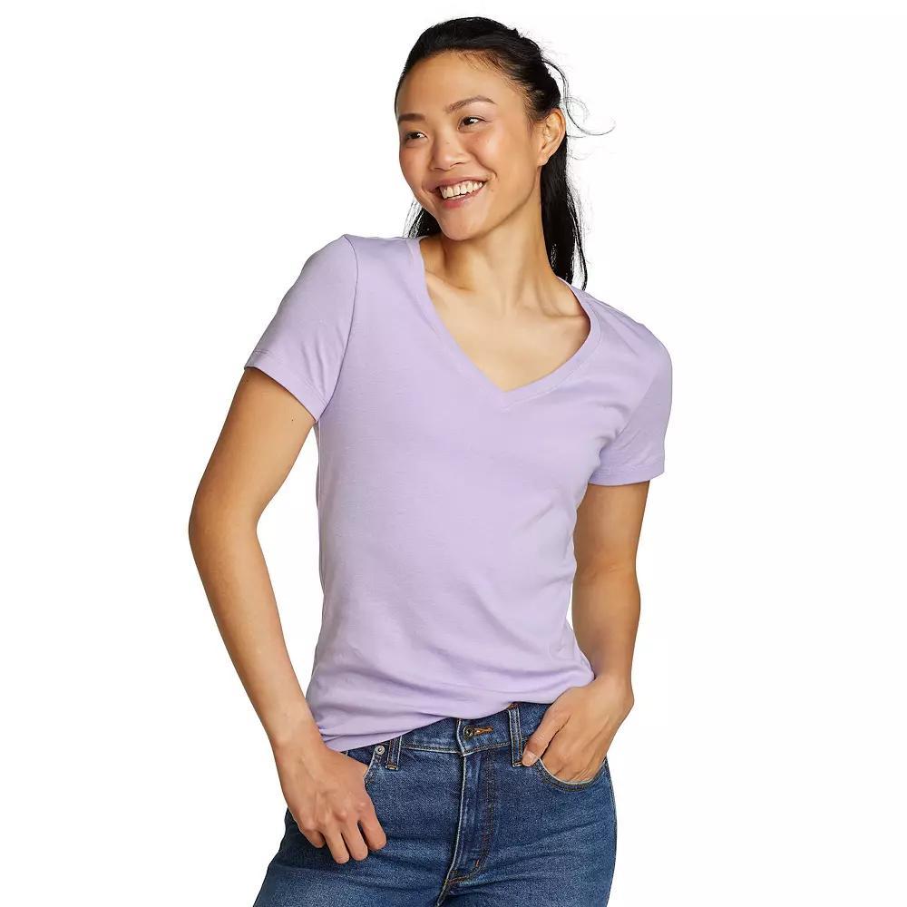 Womens Eddie Bauer Favorite Solid Tee Purple Product Image