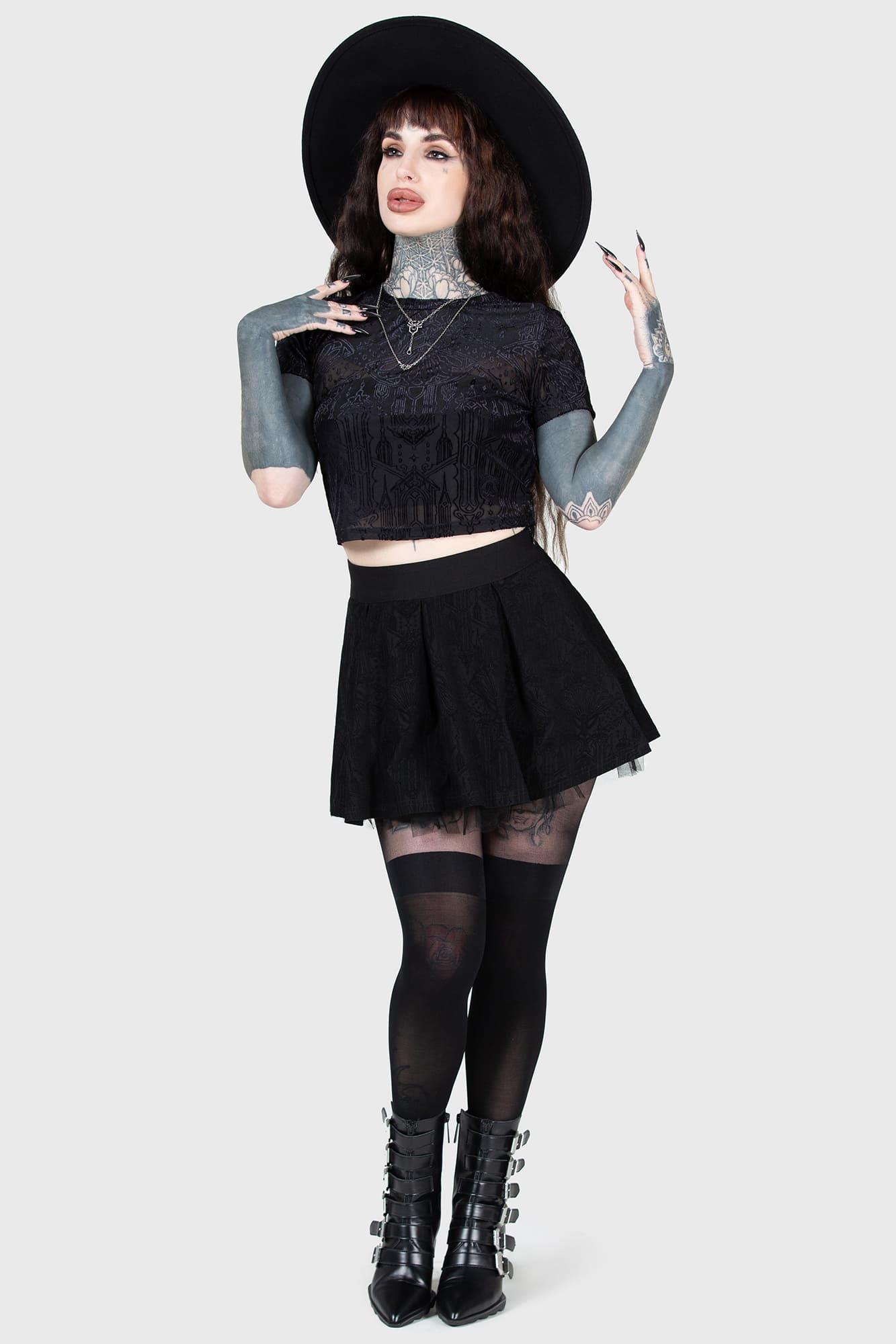 Chapel Of Hatred Crop Top - Resurrect Female Product Image