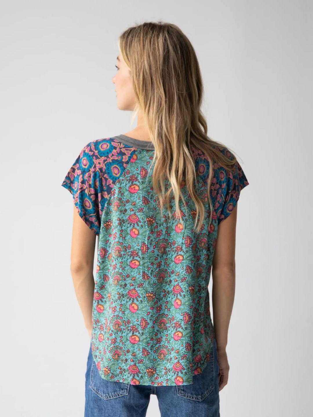 Daphne Mixed Print Top Product Image
