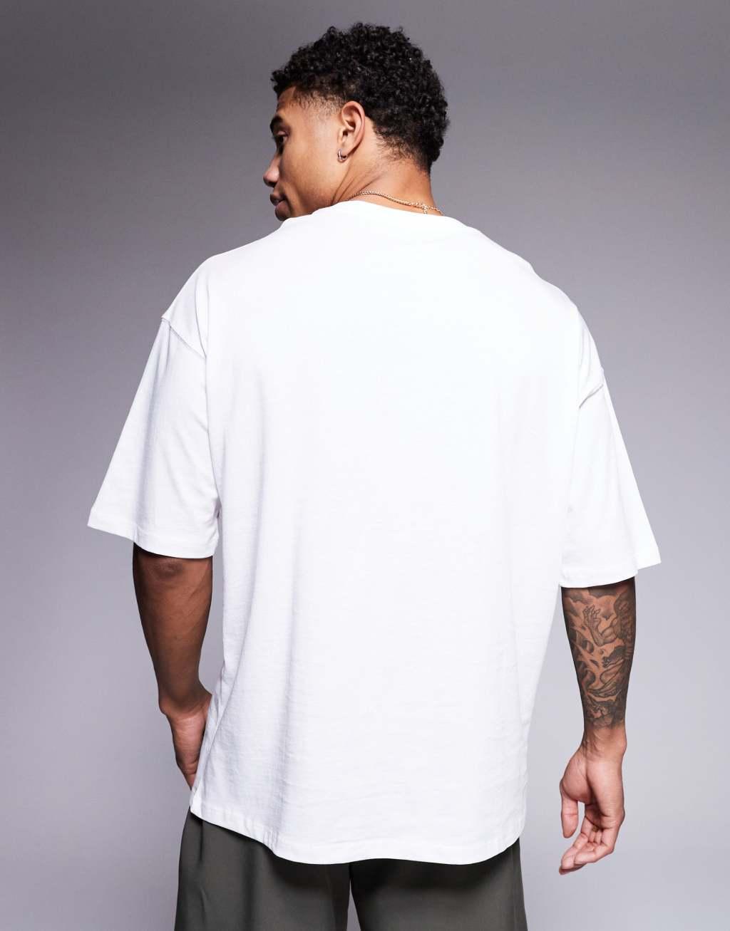 4505 Icon oversized cotton t-shirt with quick dry finish in white  Product Image