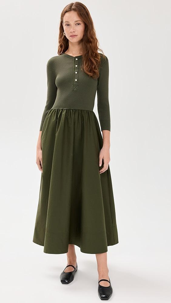 Polo Ralph Lauren Henley Mixed Media Dress | Shopbop Product Image