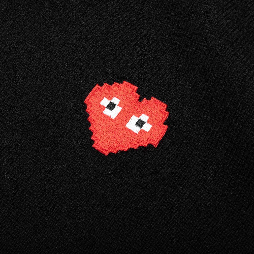 Comme des Garcons PLAY x the Artist Invader V-Neck Pullover - Black Male Product Image