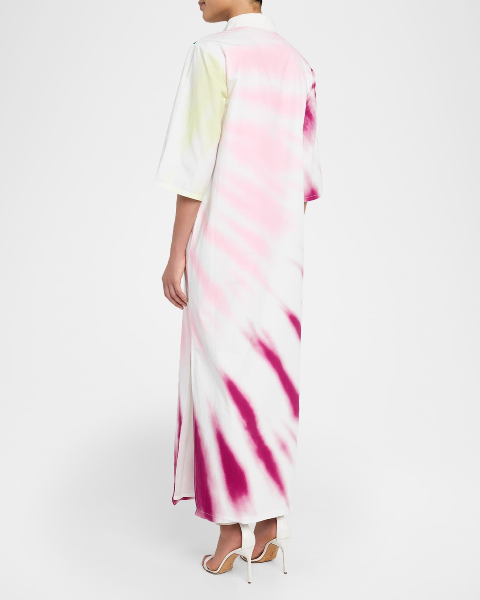 Tie-Dye Caftan Shirtdress Product Image