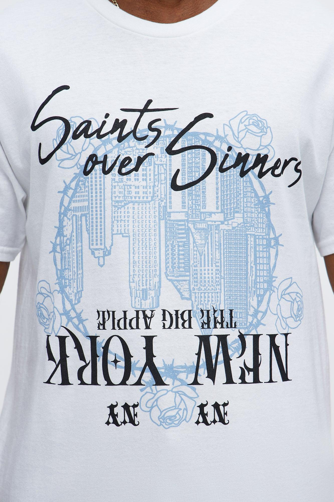 Saints And Sinners NYC Oversized Short Sleeve Tee - White Product Image