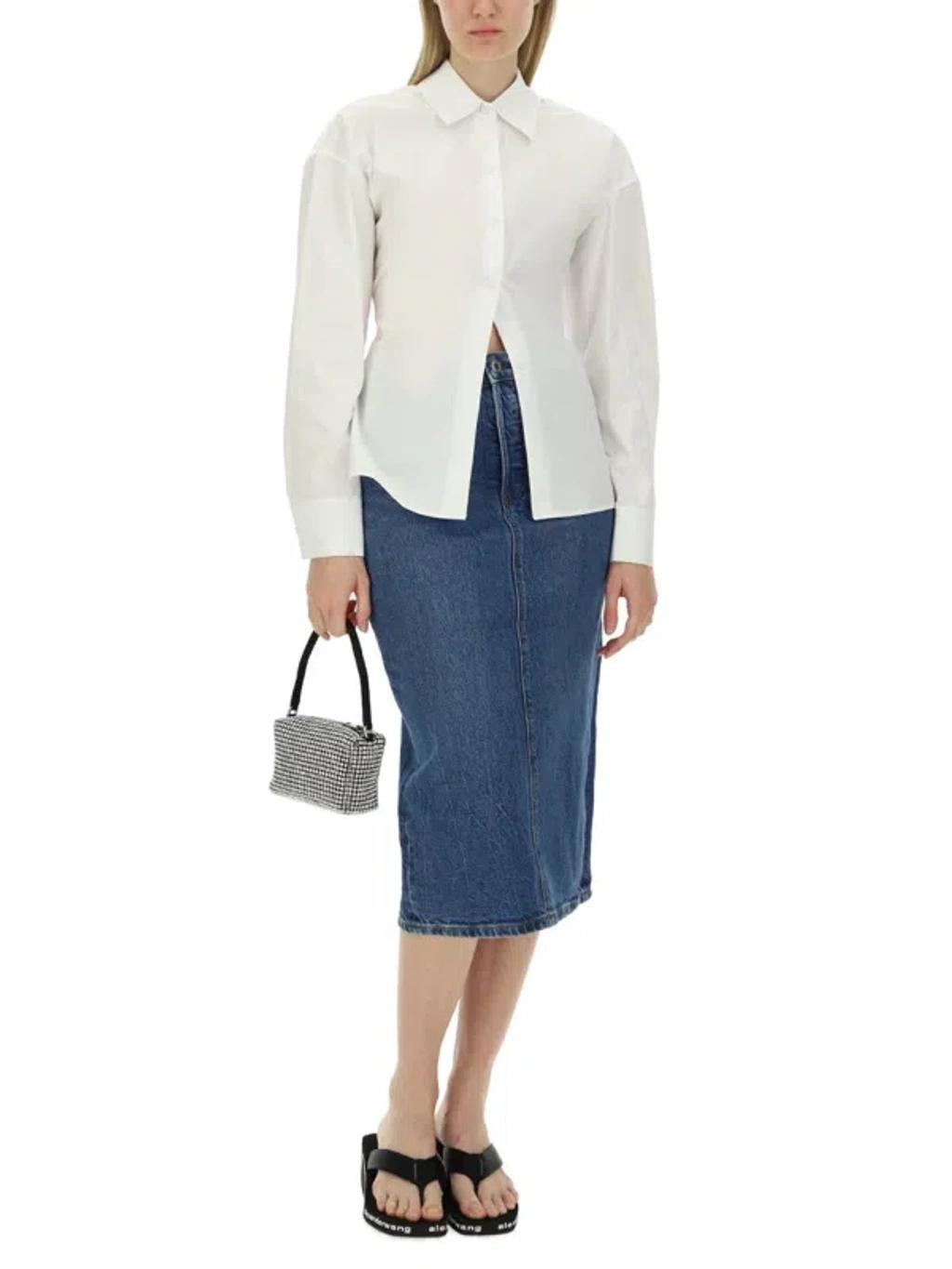 ALEXANDER WANG T T By Alexander Wang Midi Skirt In Blue Product Image
