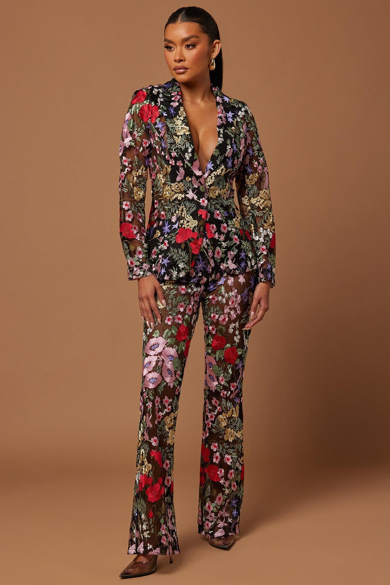 Erin Embroidered Blazer - Black/combo Product Image