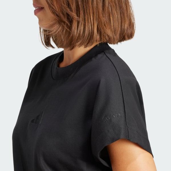 adidas ALL SZN Tee Black S Womens Product Image