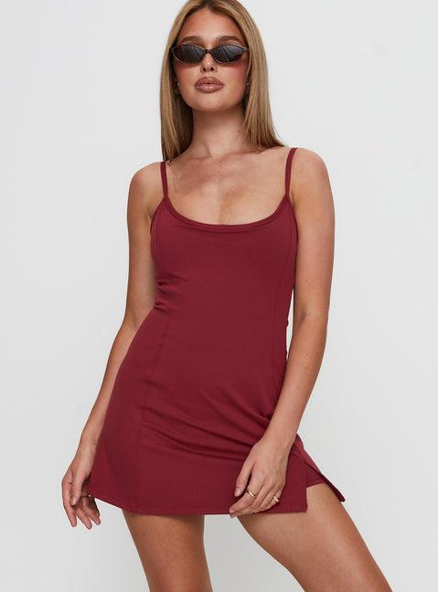 Ambition Activewear Mini Dress Cherry Product Image