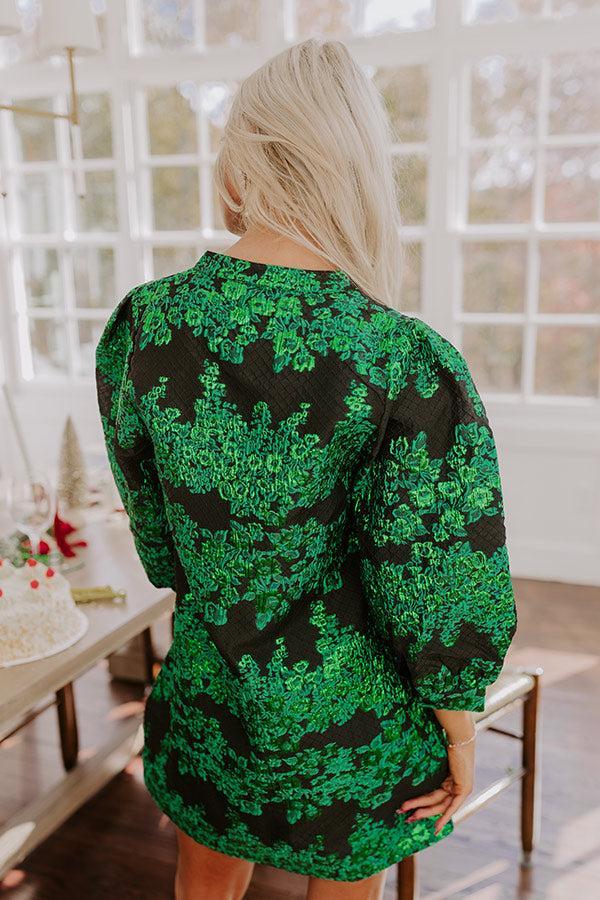 Glistening Garland Jacquard Mini Dress Product Image