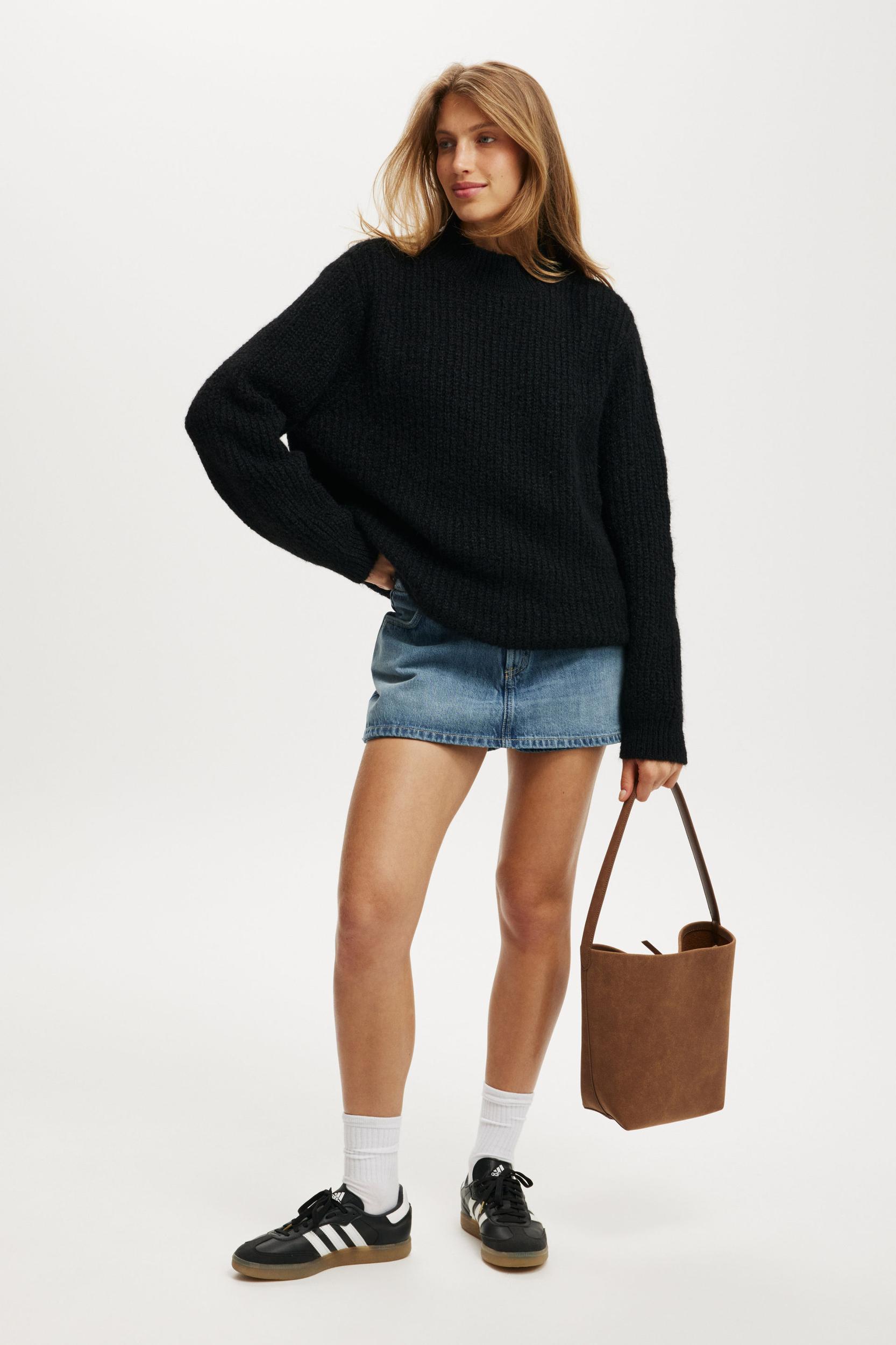 Luxe Rib Mock Neck Pullover Product Image