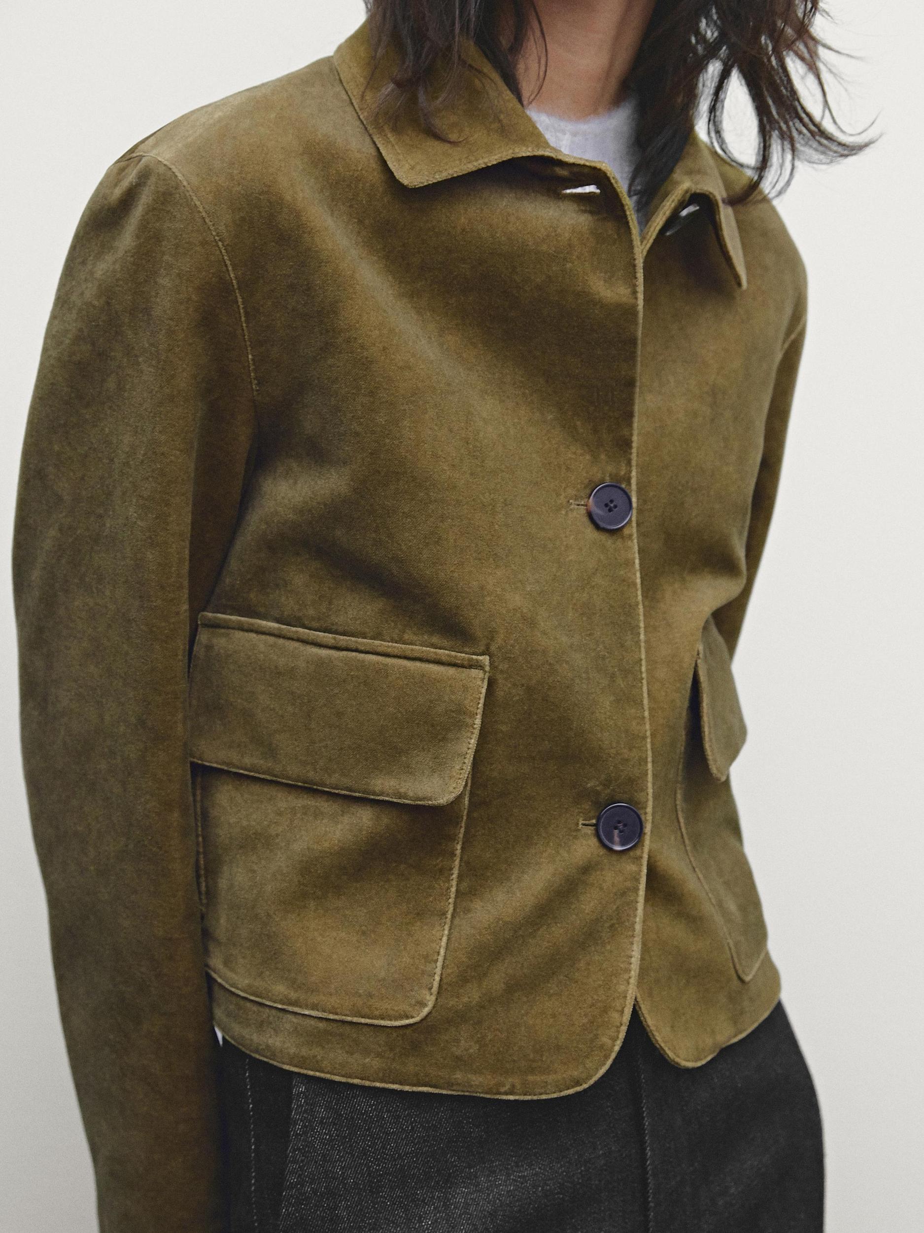 100% cotton velvet jacket Product Image