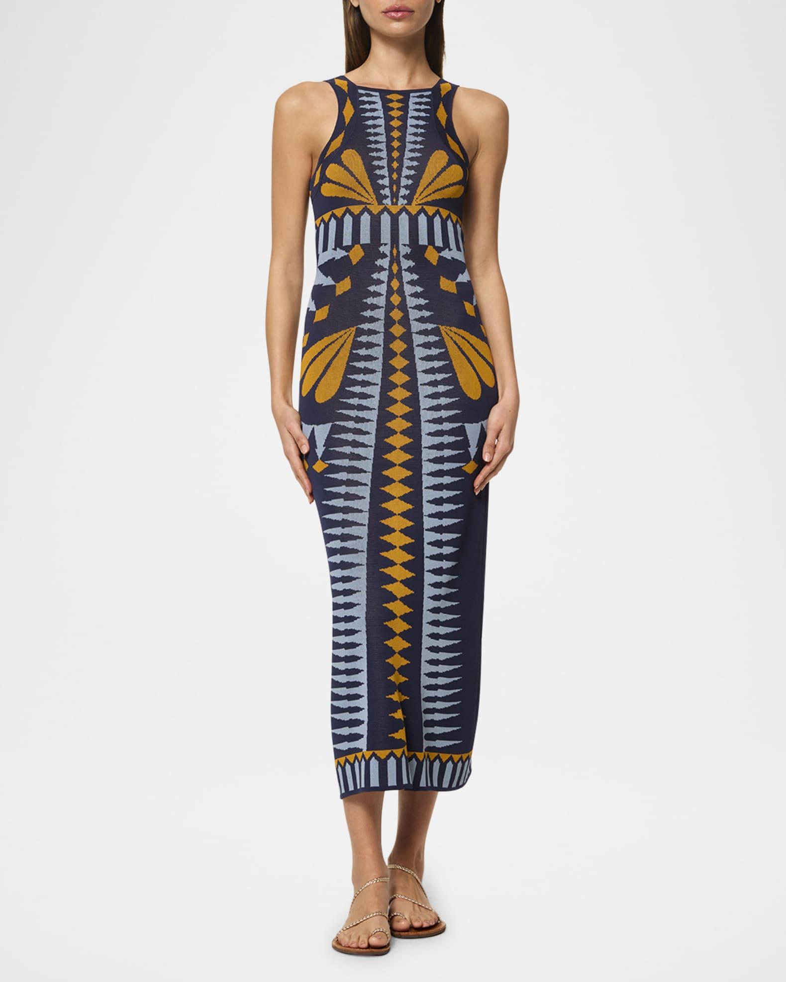 Emery Butterfly Jacquard Knit Midi Dress Product Image