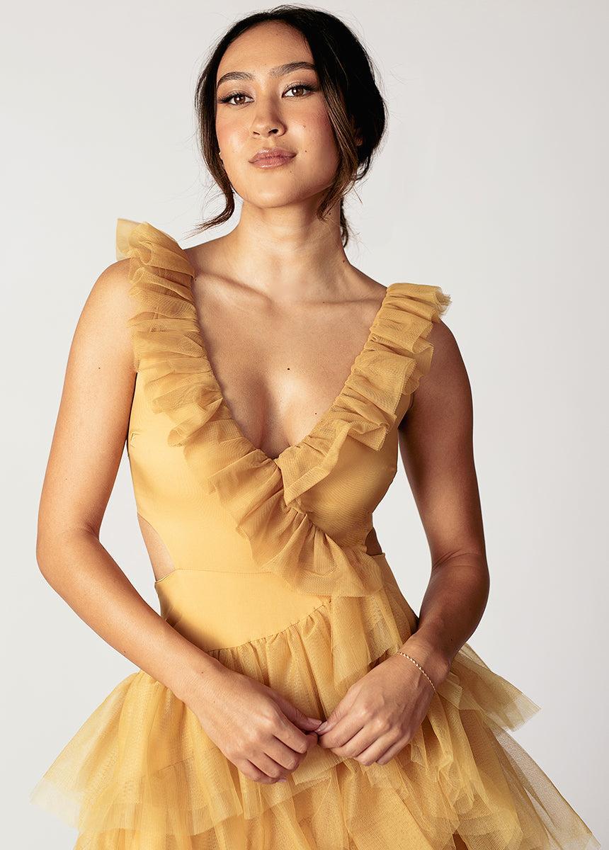 Adrienne Impact Dress in Butterscotch Female Product Image