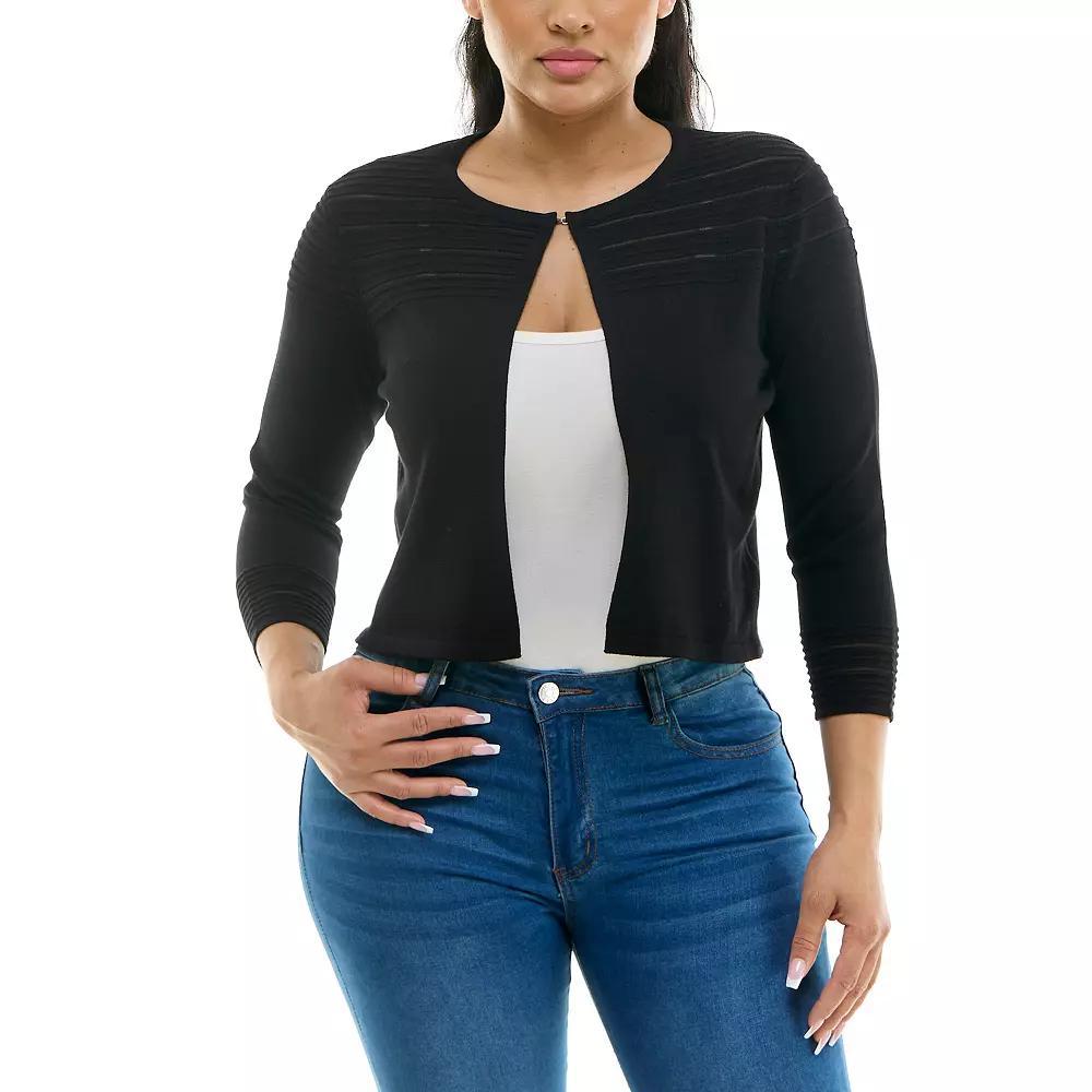 Women's Nina Leonard Knit Bolero Cardigan, Size: Small Product Image