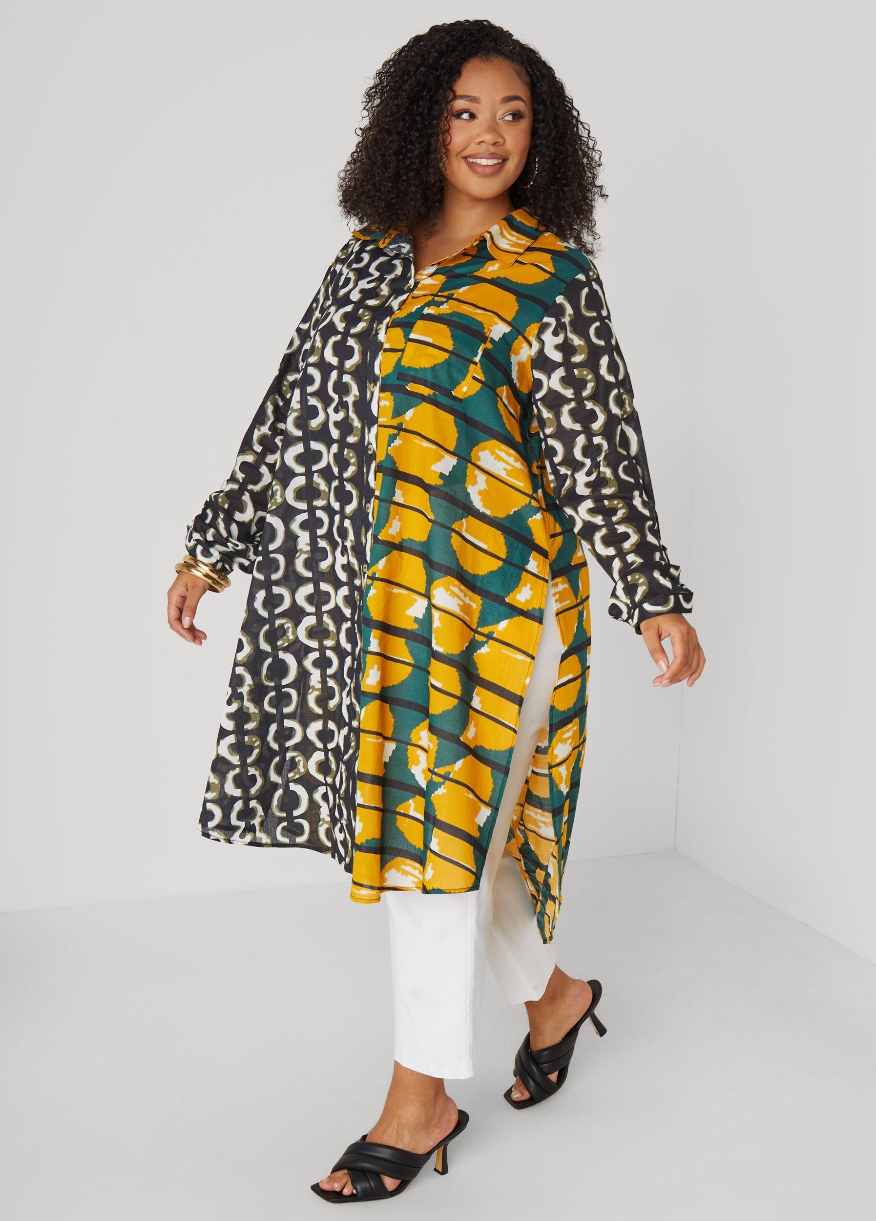 Abstract Cotton Duster Shirt Product Image