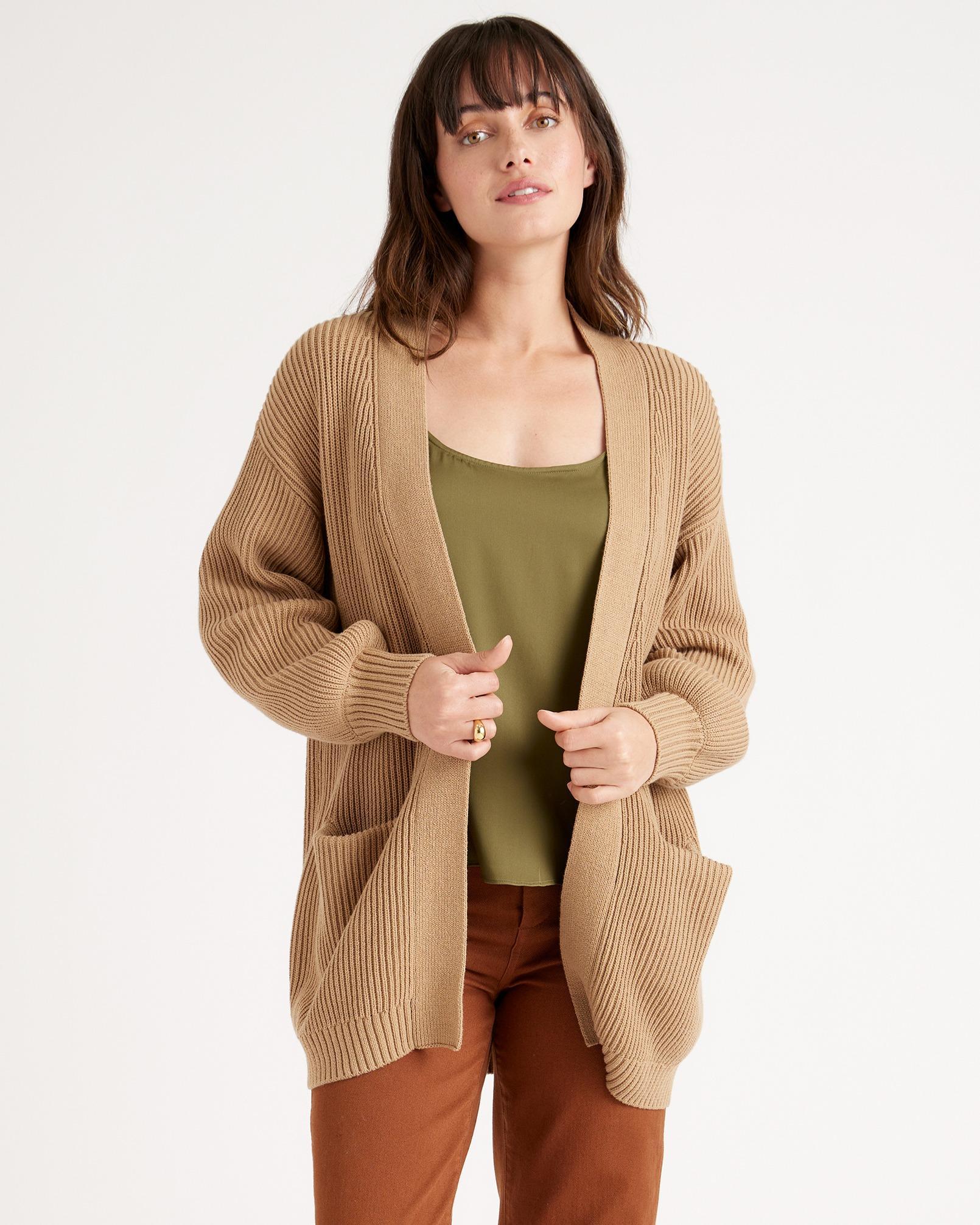 Quince | Women's OverSized Cardigan Sweater Size XS, Organic Cotton Product Image