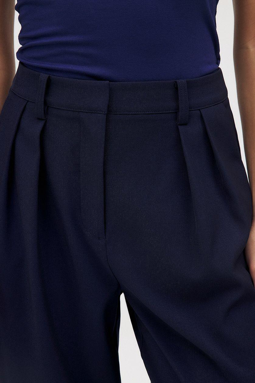 Wide Leg High Waist Suit Pants Product Image