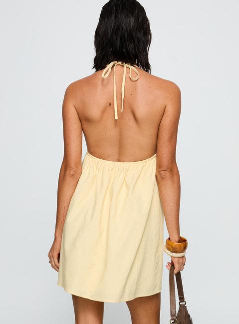 Melanea Mini Dress Yellow Product Image
