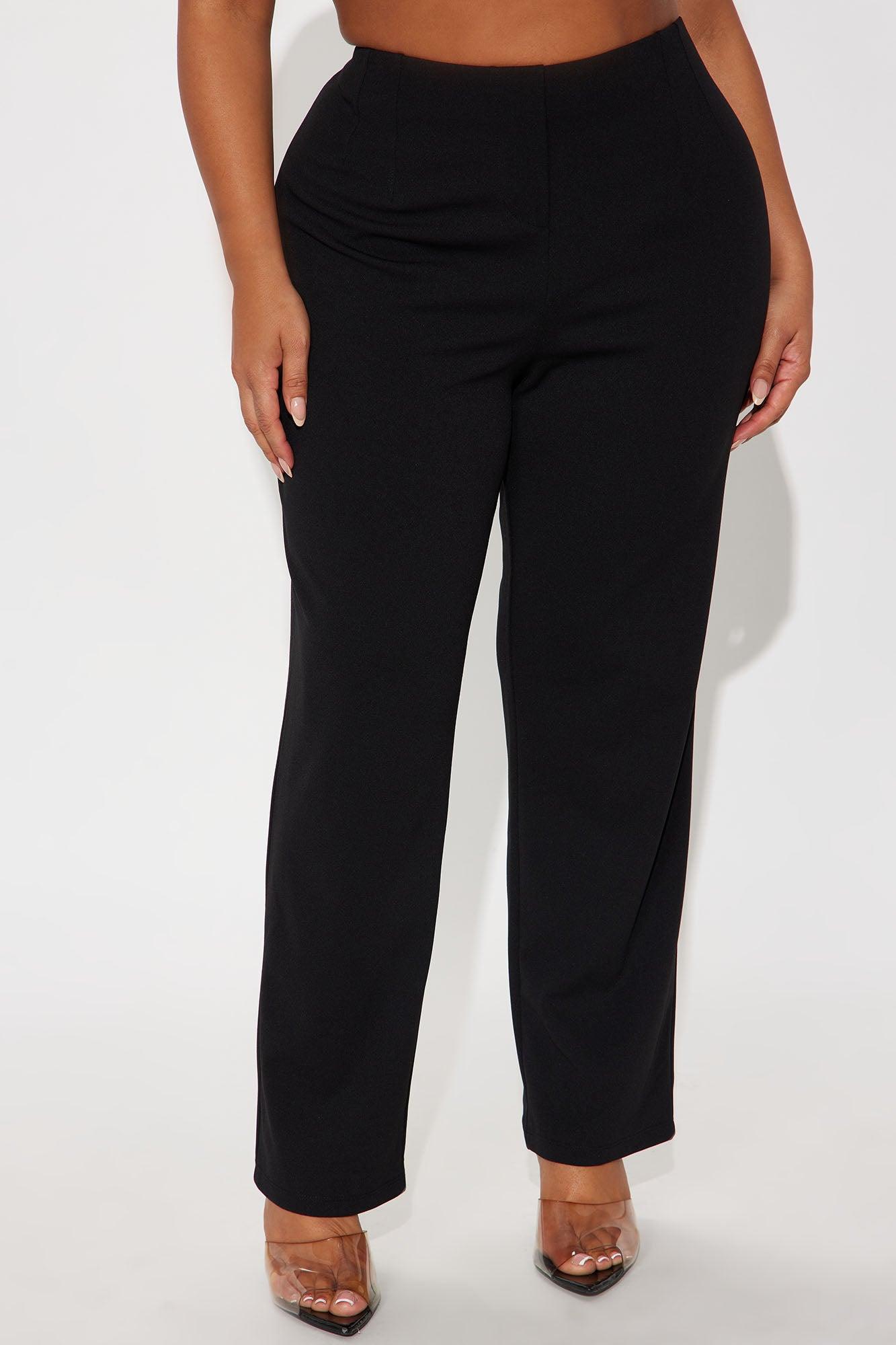 Set My Mind On You Crepe Straight Leg Pant - Black Female Product Image