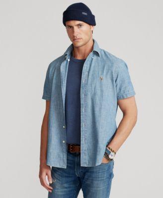 Polo Ralph Lauren Mens Slim-Fit Chambray Shirt Product Image