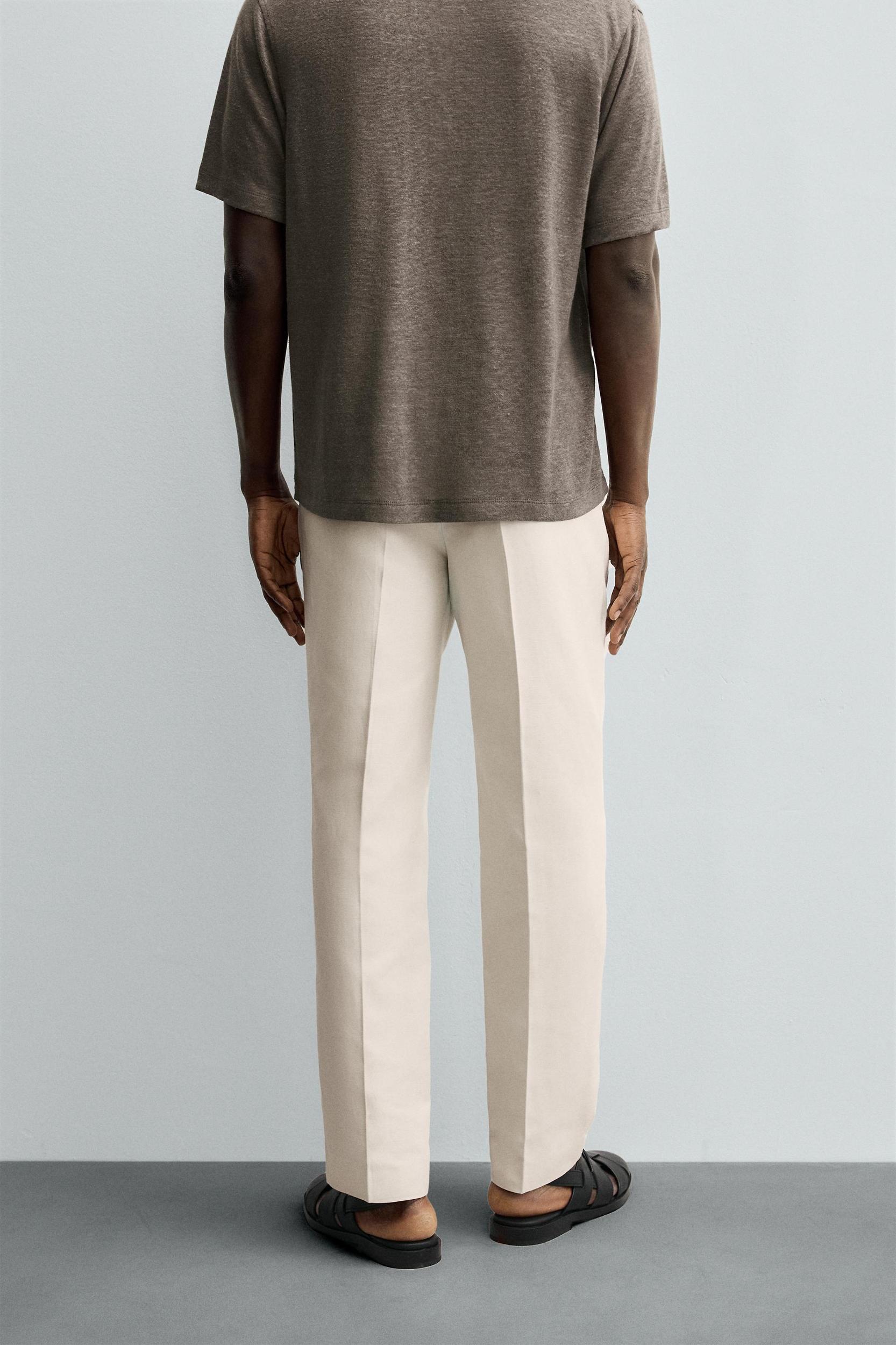 REGULAR FIT PLEATED PANTS Product Image