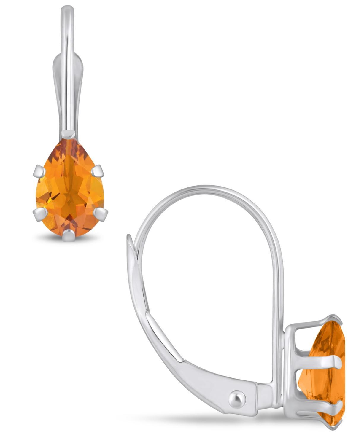 Celebration Gems 10k Gold Pear Shape Amethyst Leverback Earrings, Womens Product Image