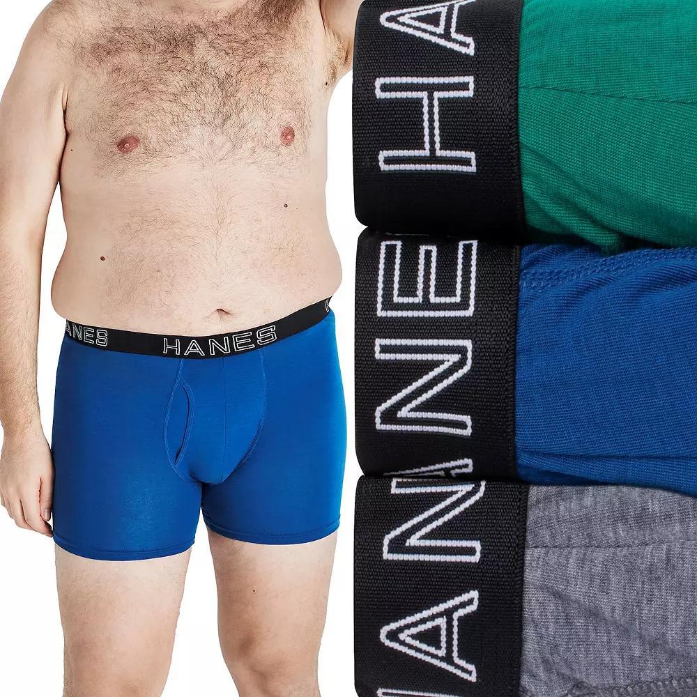 Big & Tall Hanes Ultimate 3-Pack Big Men's Comfort Flex Fit Total Support Pouch Boxer Briefs, Size: 3XB, Assorted Product Image