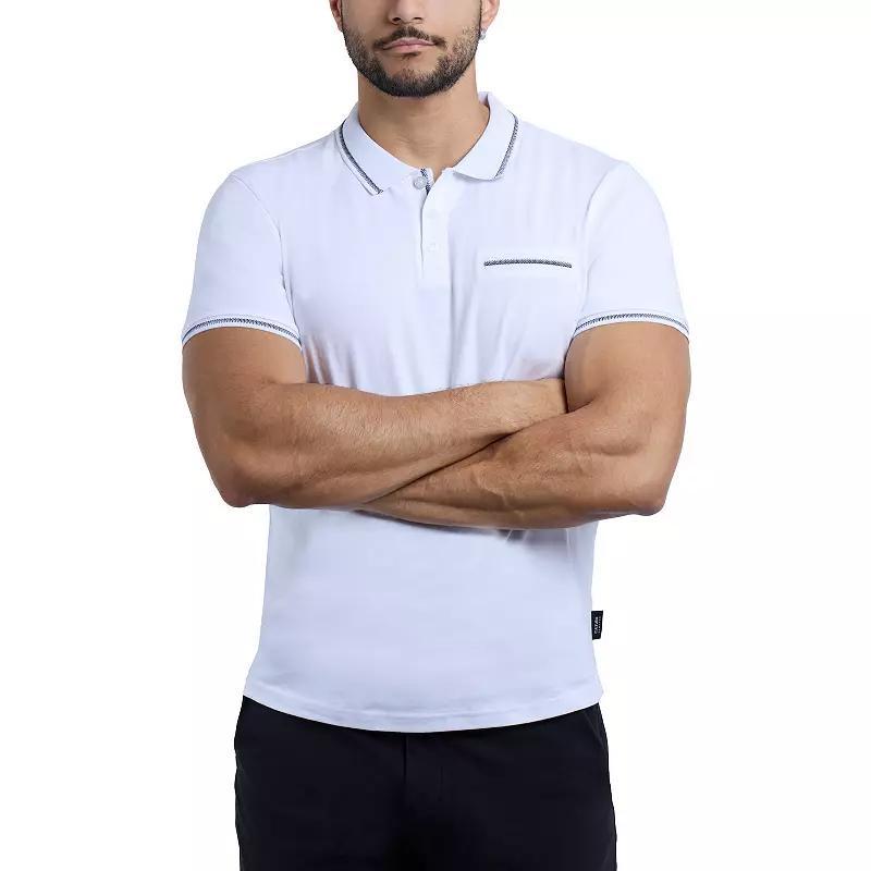 Men's Cultura Short Sleeve Polo With Chest Rib Pocket, Size: Medium, White Product Image