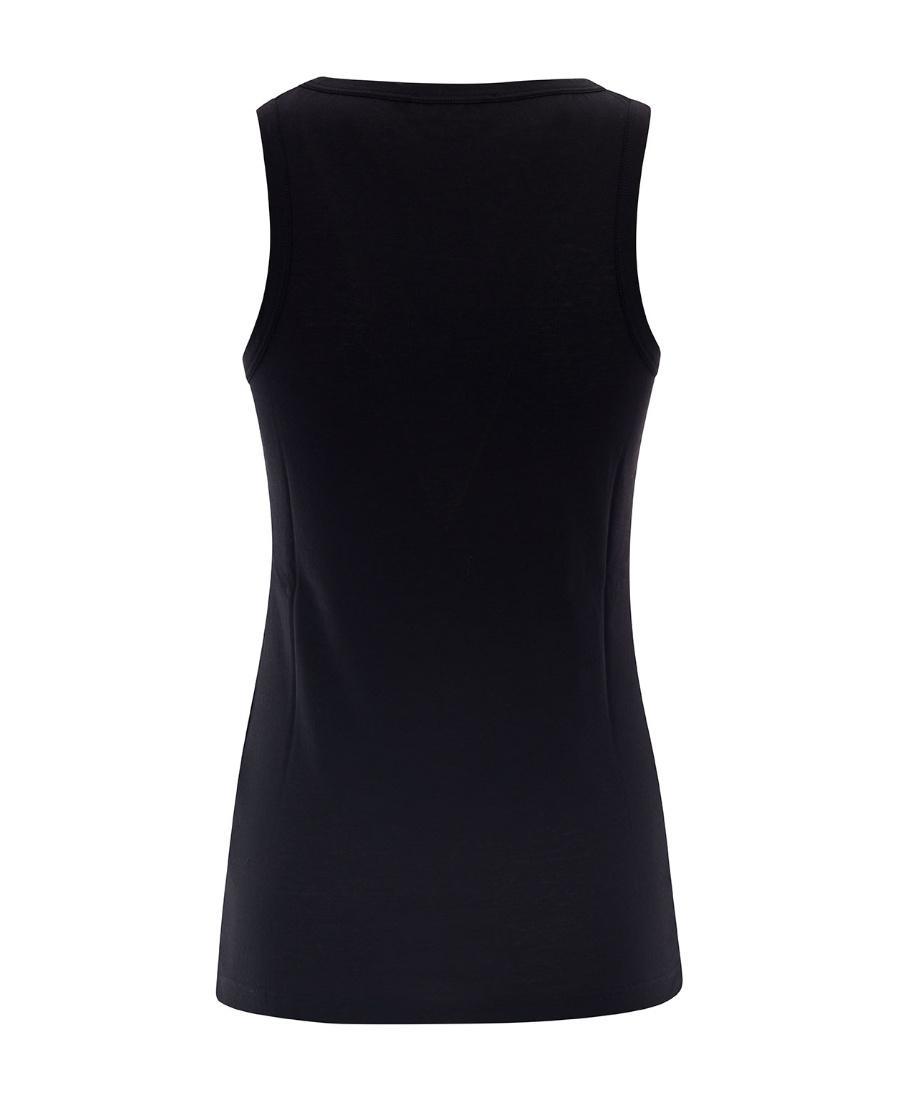 JIL SANDER Logo-print Cotton Tank Top In Black Product Image