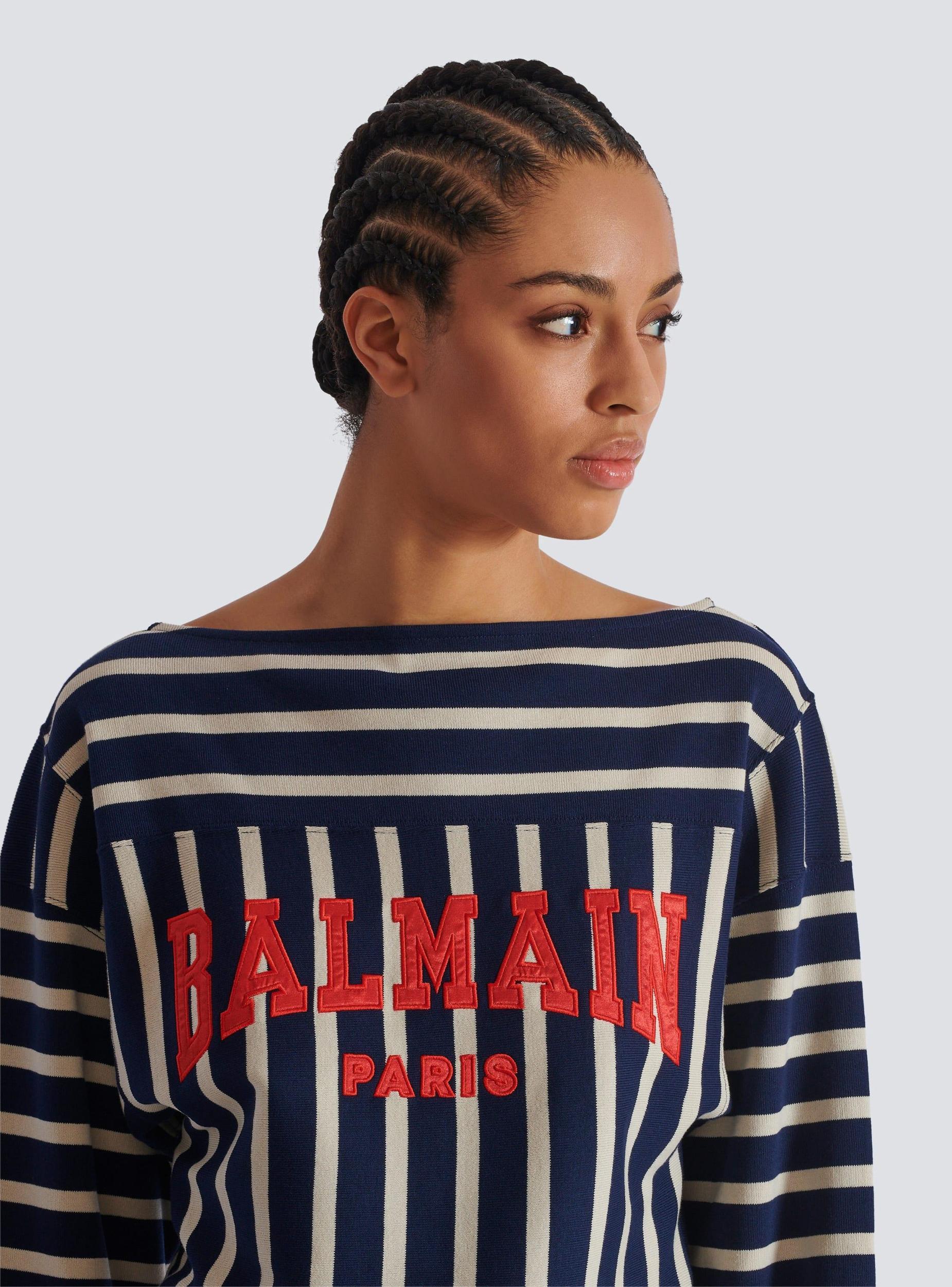 Striped Balmain Baseball top Product Image