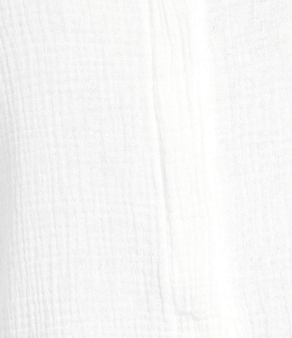 Bryn Walker Joe Cotton Gauze Banded Collar 3/4 Dolman Sleeve Button Front Shirt Product Image