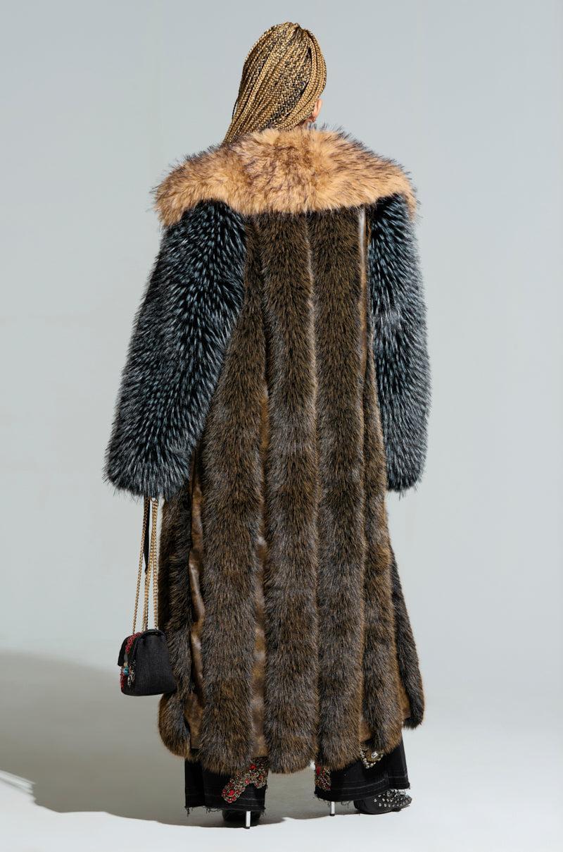 CHIARA PANELED FUR COAT Product Image
