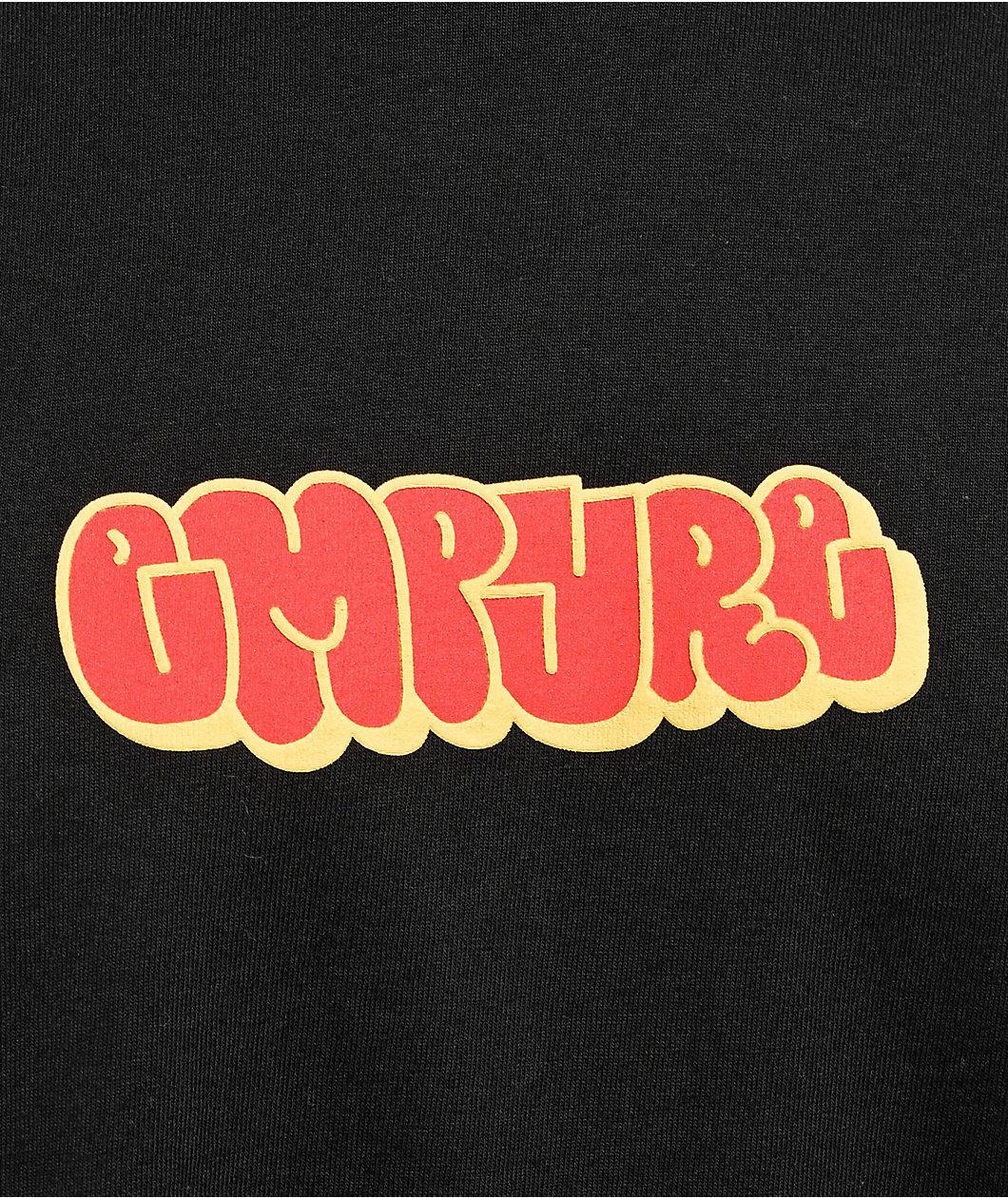 Empyre Red Graffiti Logo Black Long Sleeve T-Shirt Product Image