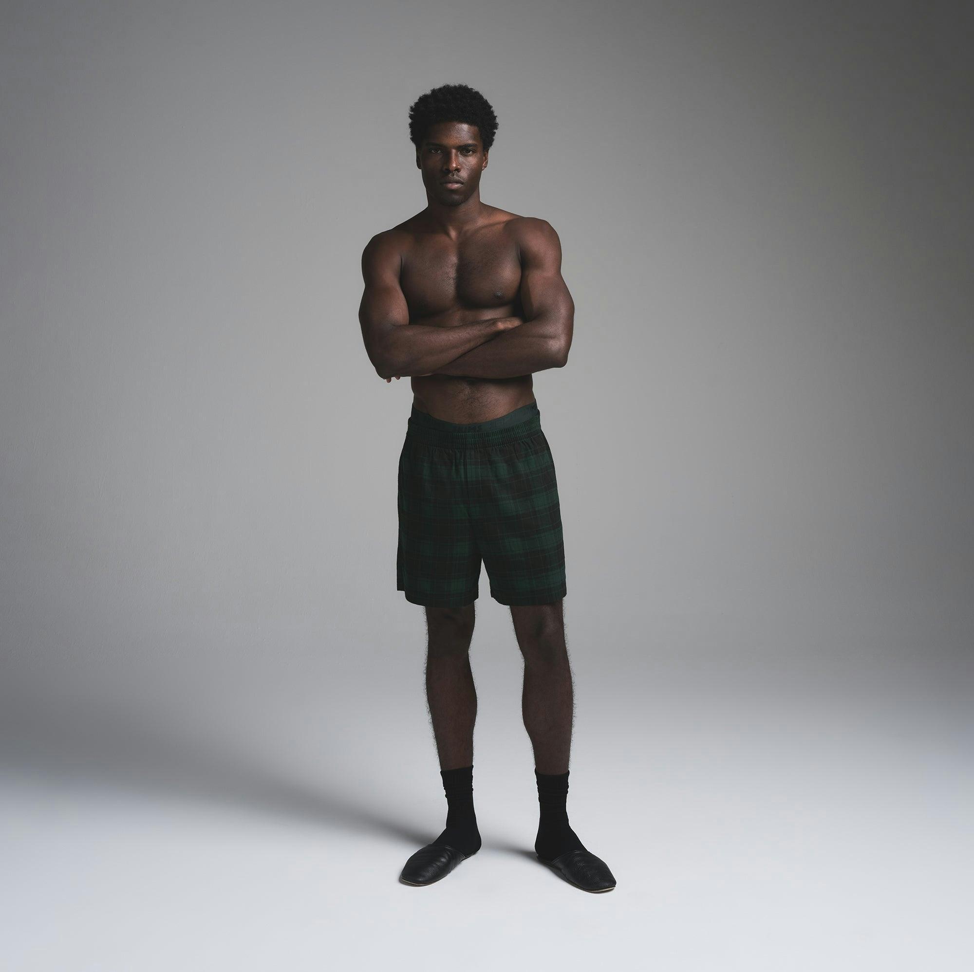 FLANNEL SLEEP MENS SHORT | CYPRESS PLAID Product Image