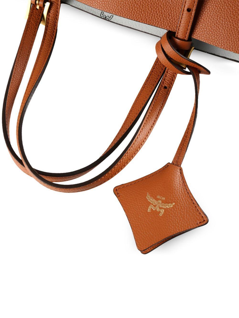 embossed-logo leather tote bag Product Image
