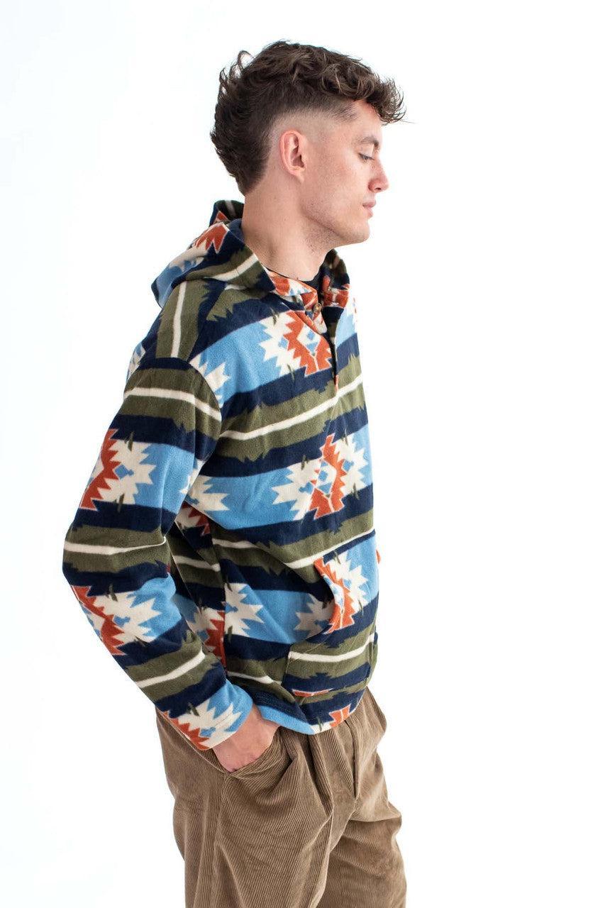 Blue Shadow Polar Fleece Hoodie Product Image