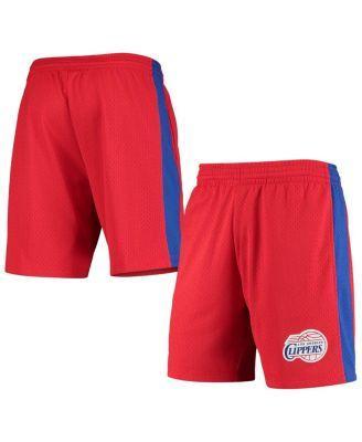 Men's Mitchell & Ness Red LA Clippers Hardwood Classics Swingman Shorts, Size: Large Product Image