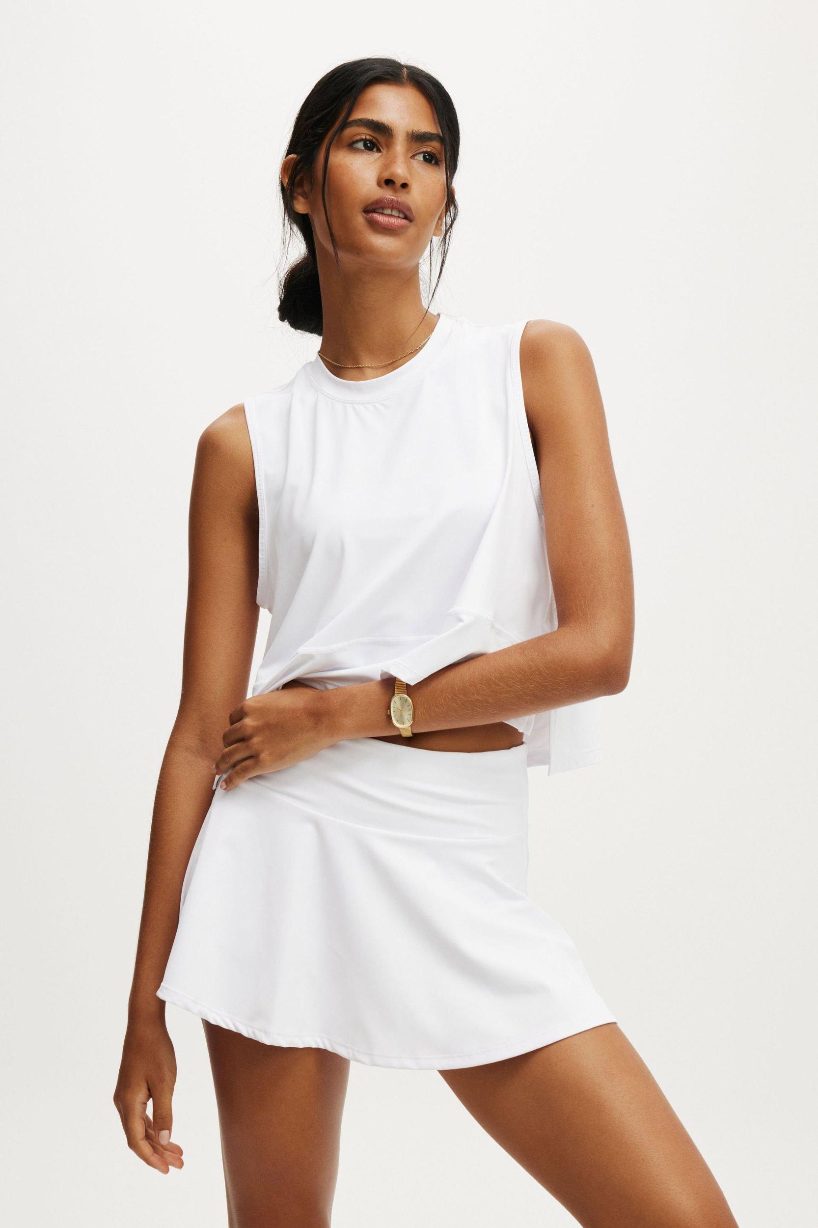 Active Cropped Mesh Back Tank Product Image