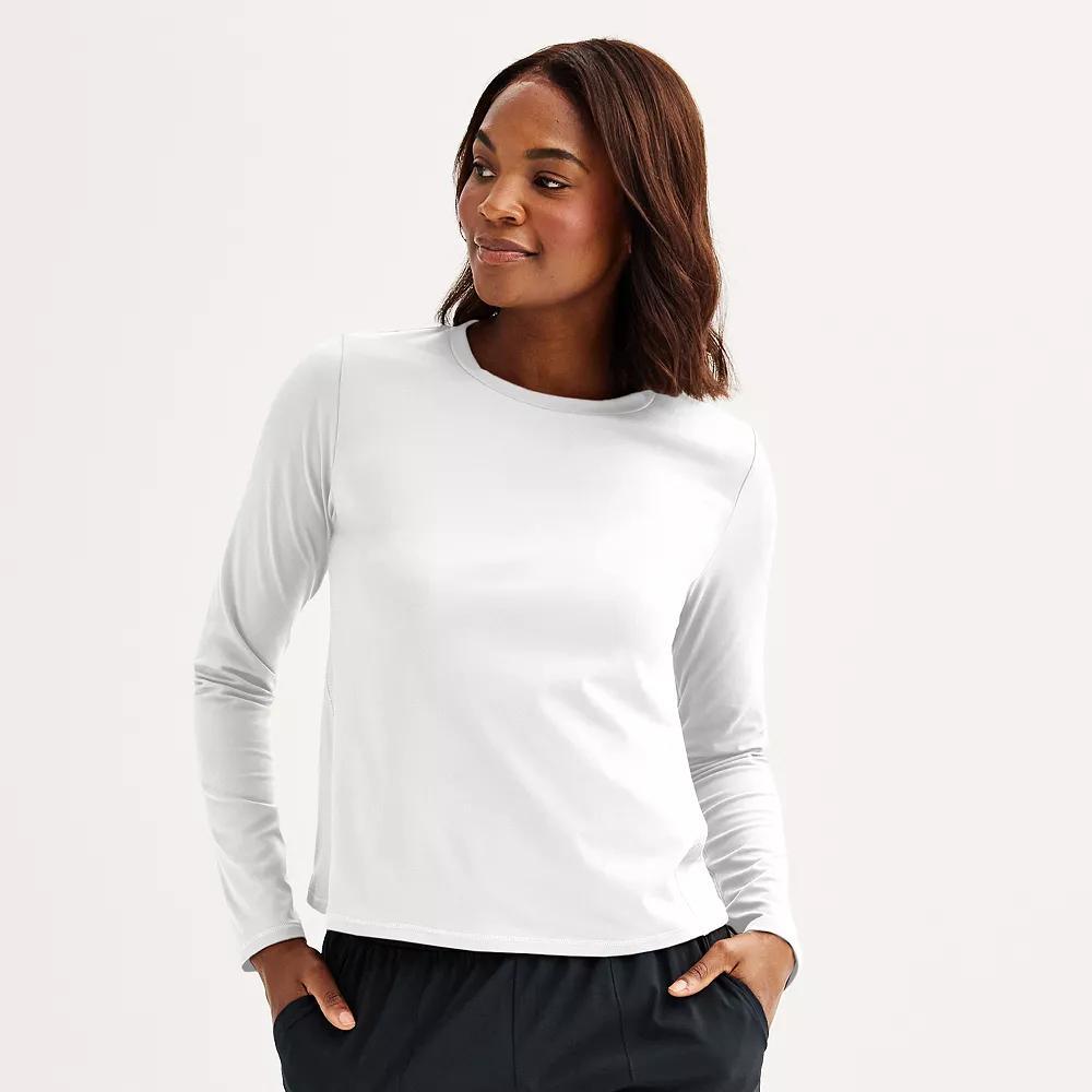 Women's Tek Gear® Essential Soft Long Sleeve Top, Size: Large, Mineral Black Product Image