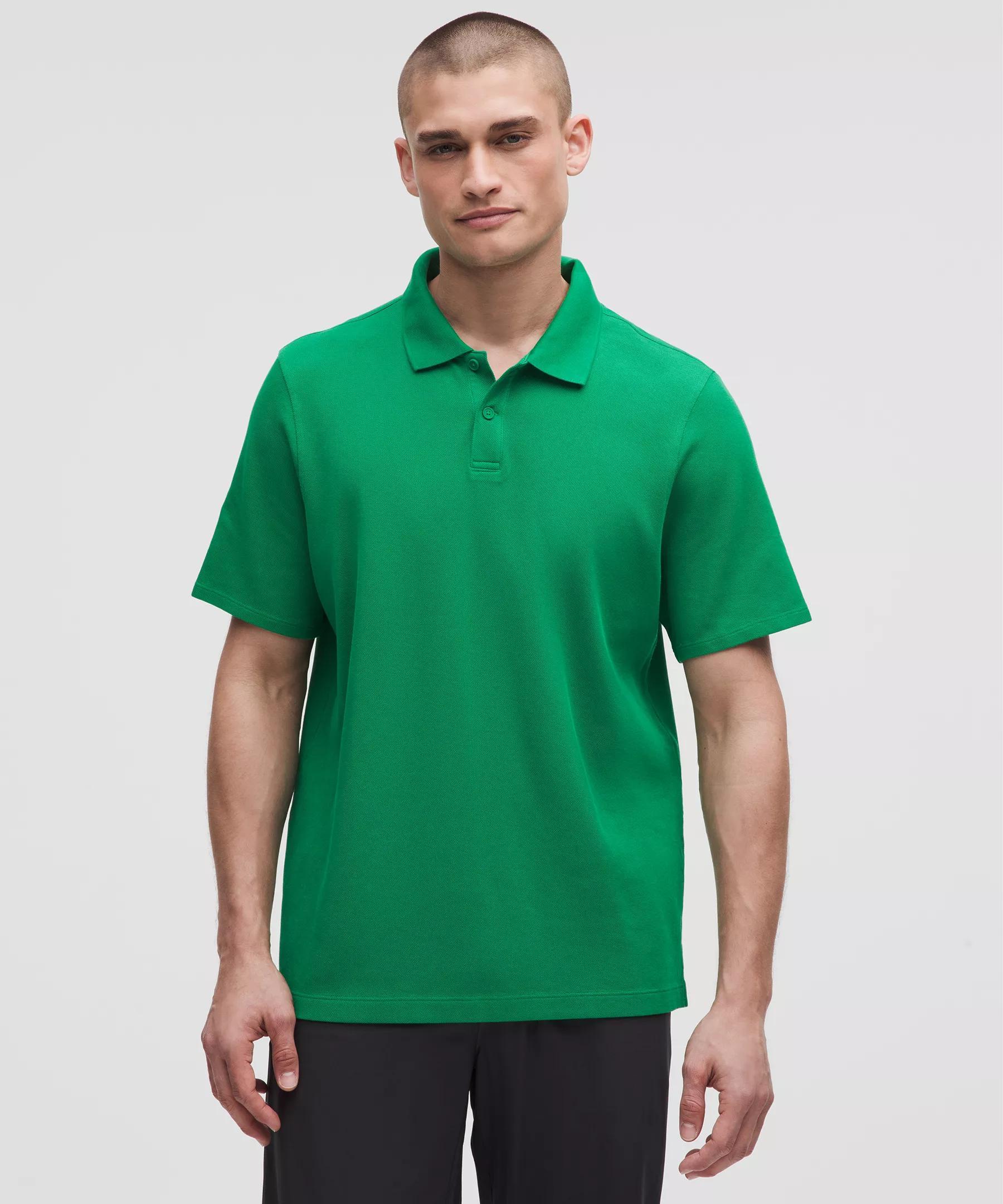 Cotton Pique Short-Sleeve Polo Shirt Product Image