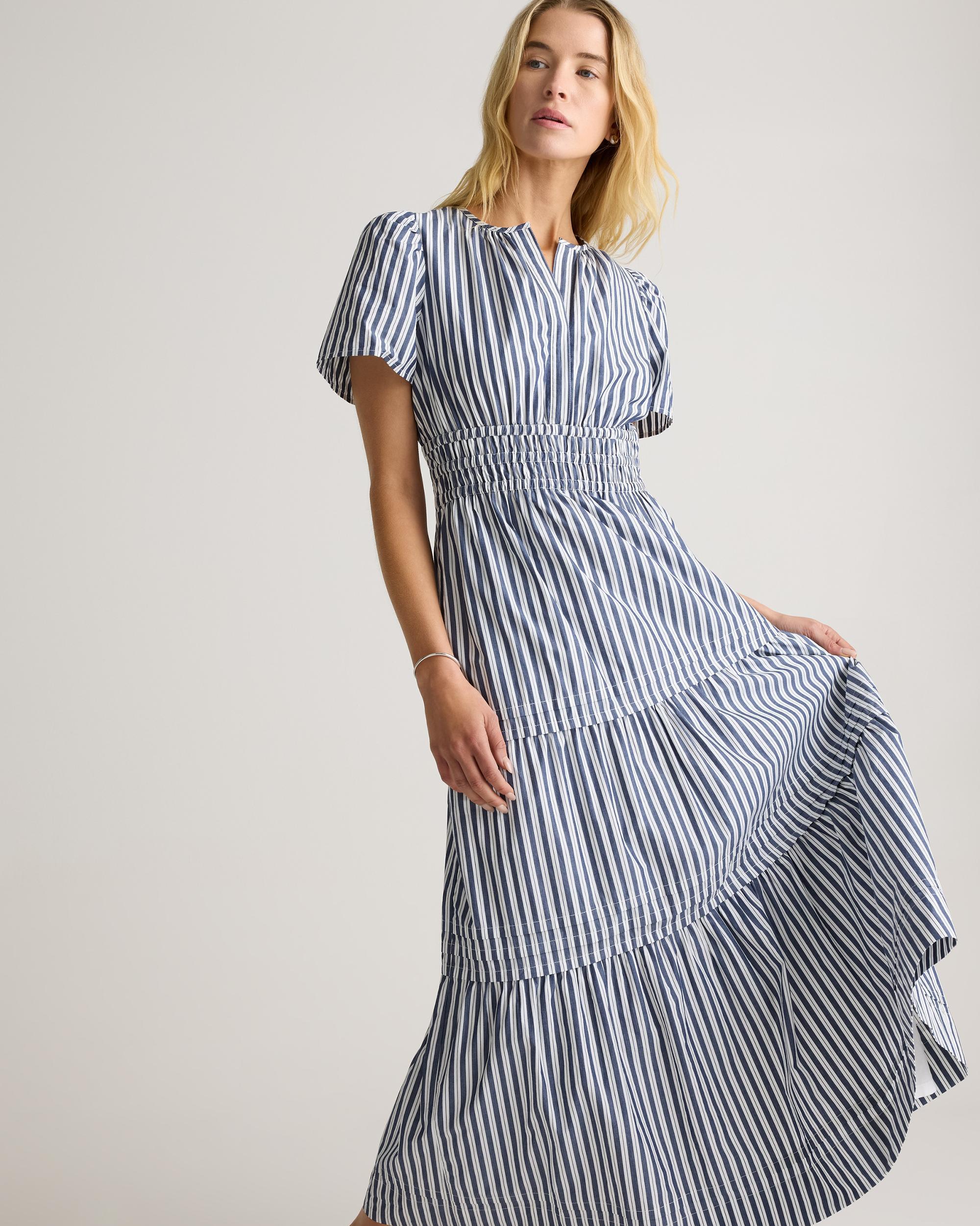 Quince | Women's Poplin Tiered Maxi Dress Size XS, Cotton Product Image