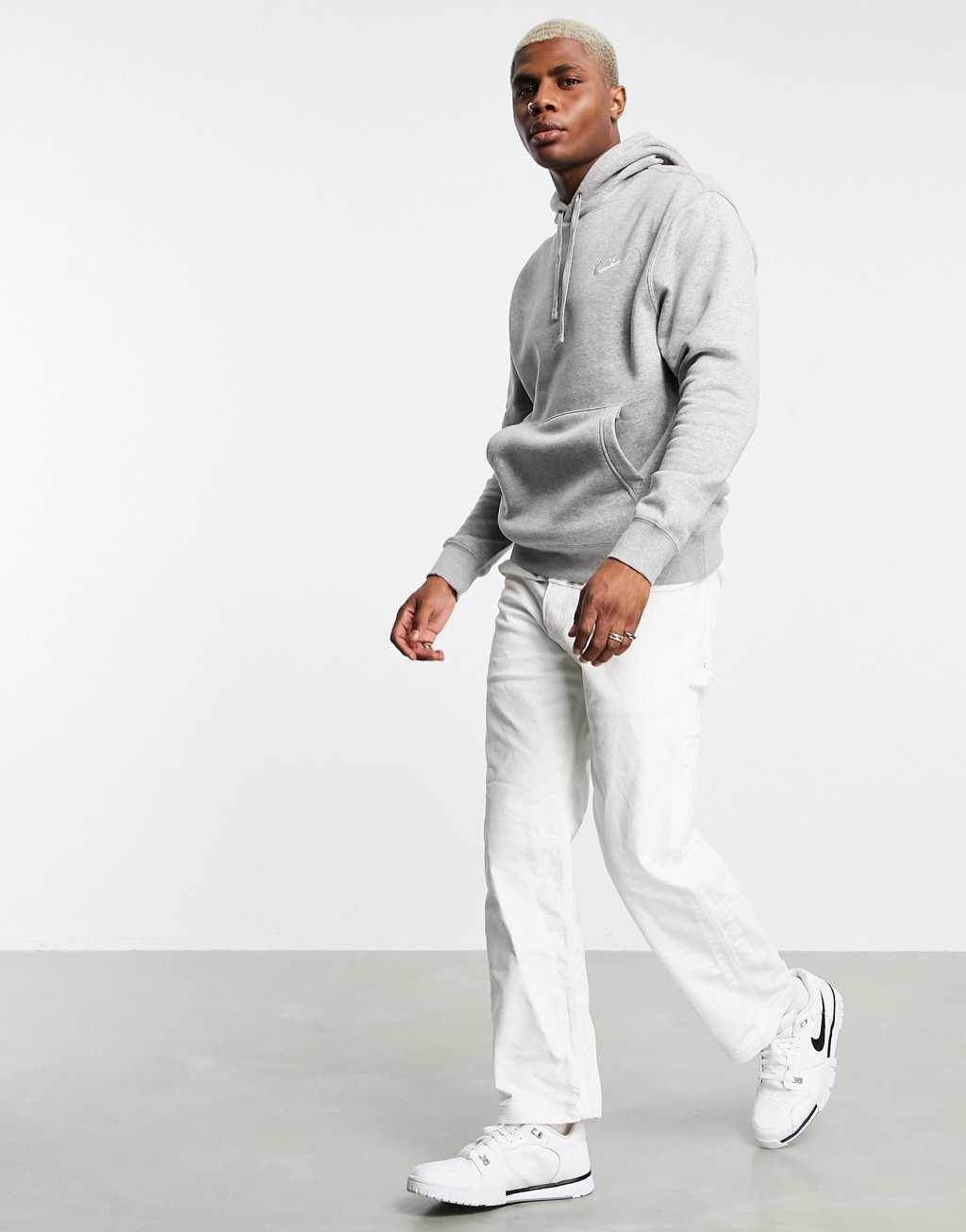 Mens Nike Sportswear Club Fleece Pullover Hoodie Dark Gray Grey Product Image
