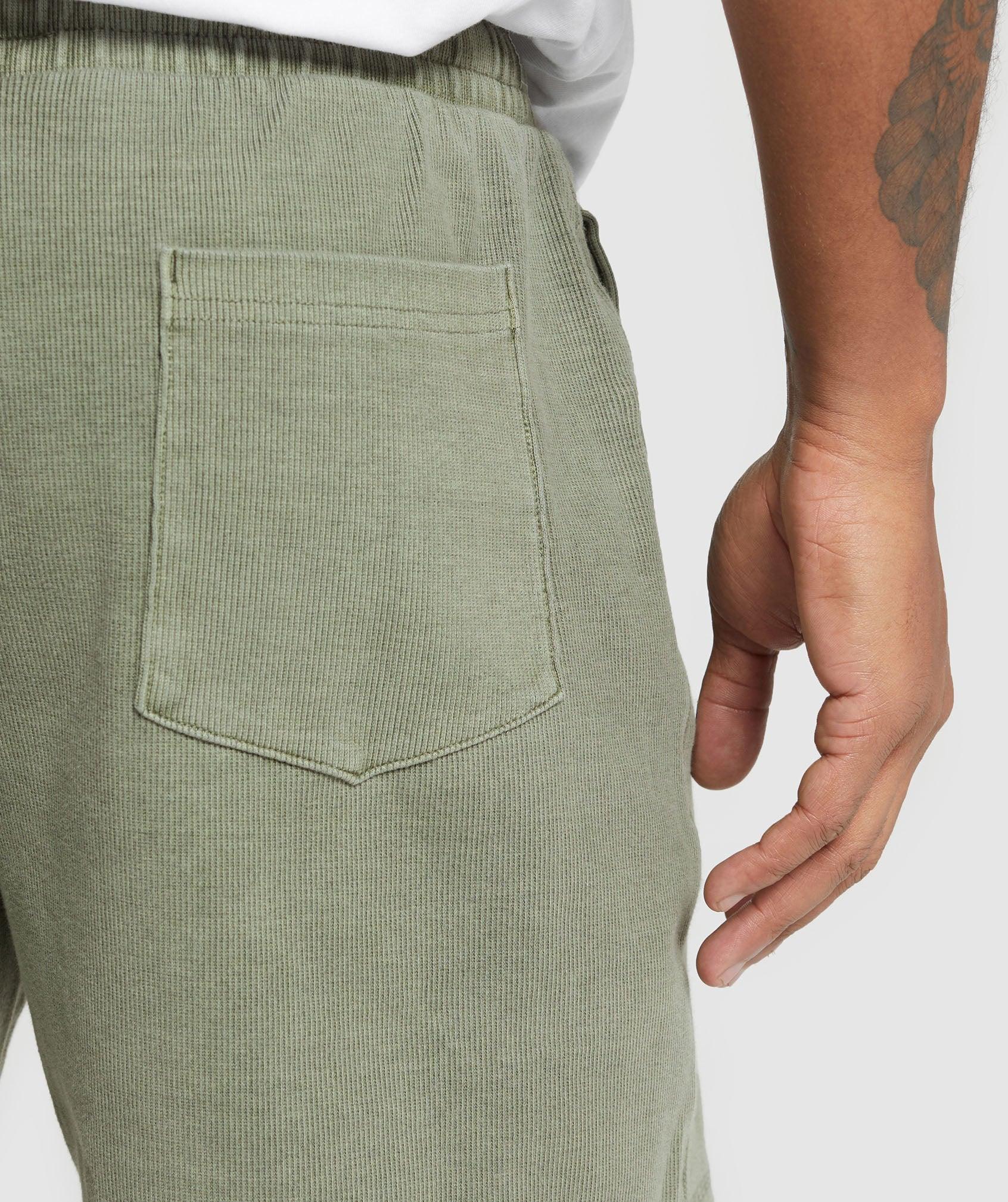 Gymshark Heavyweight Ribbed Shorts - Unit Green Male Product Image