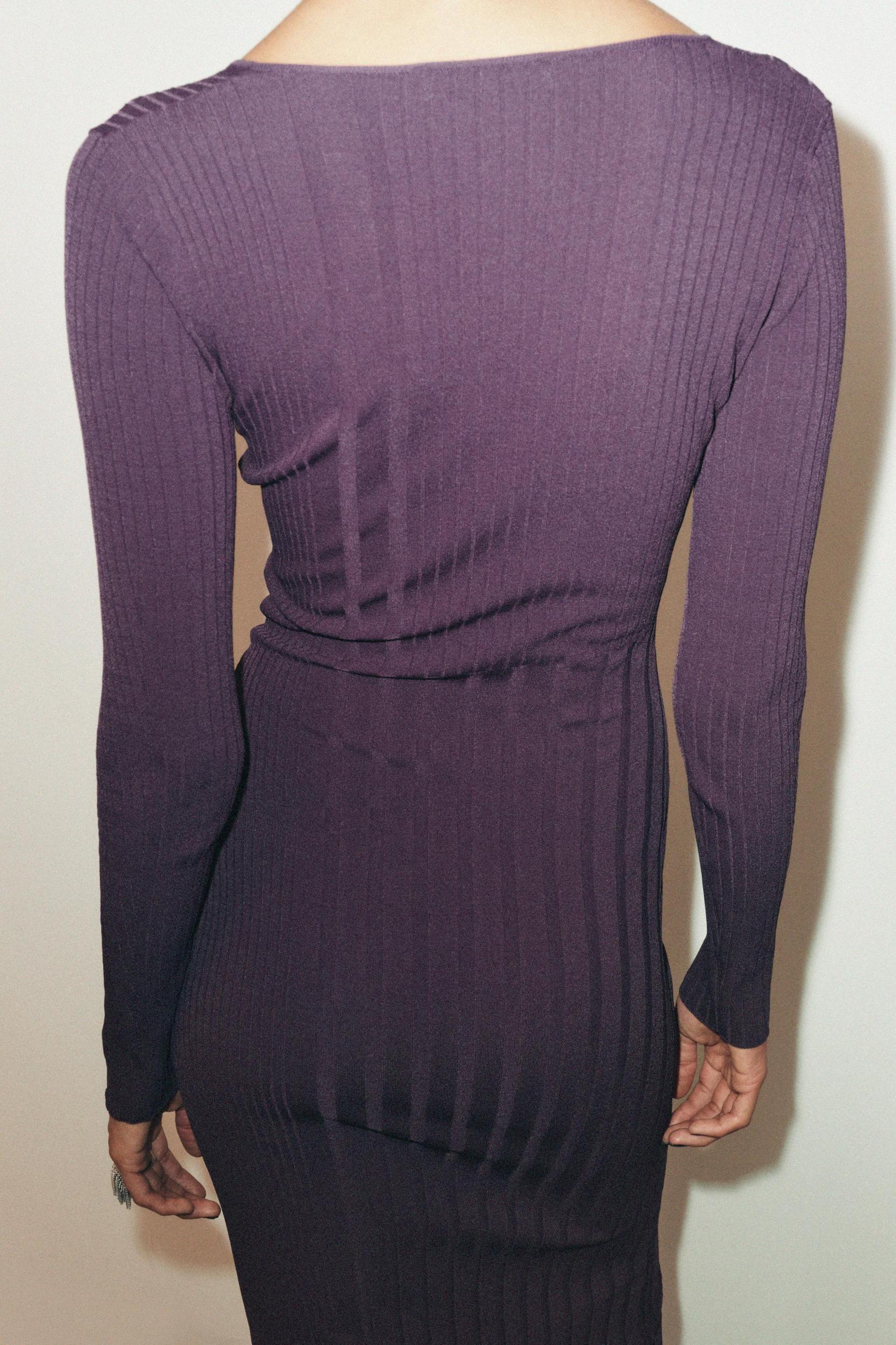 COMBINATION RIB KNIT DRESS Product Image